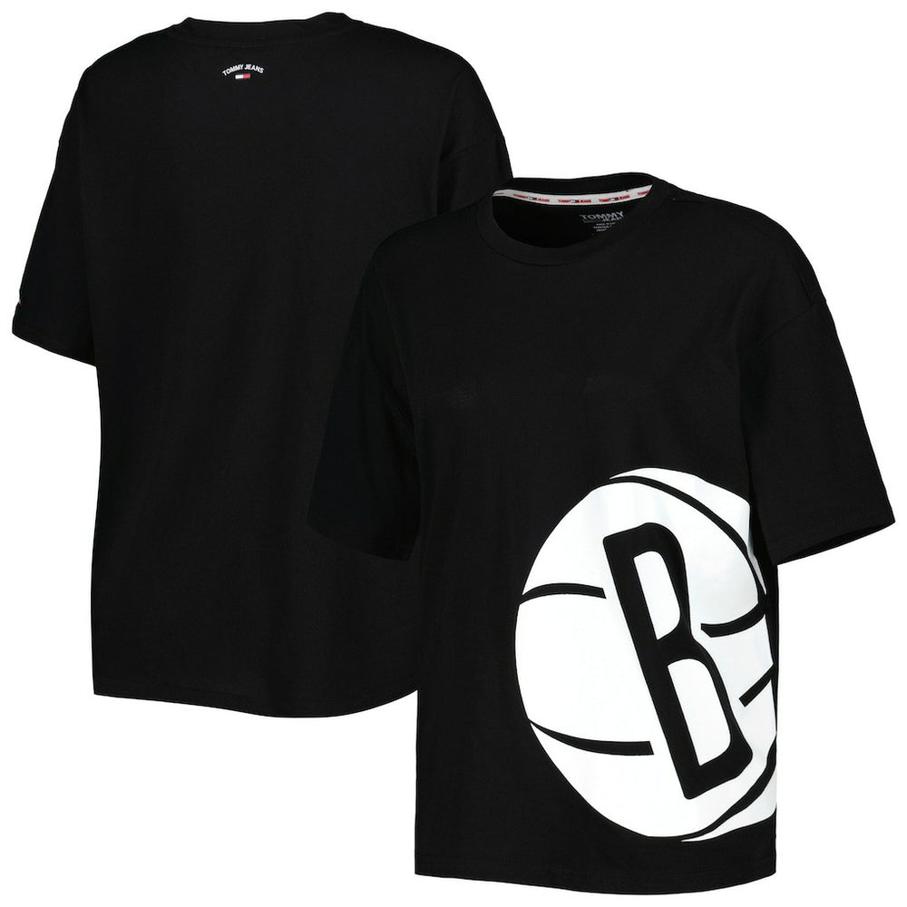 Brooklyn Nets Tommy Jeans Women's Bianca T-Shirt Black - NBA