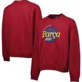 Barcelona Foundation Oversized Raglan Pullover Sweatshirt Burgundy - FIFA World CUP