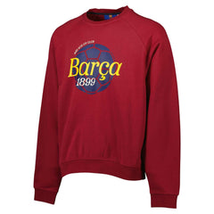 Barcelona Foundation Oversized Raglan Pullover Sweatshirt Burgundy - FIFA World CUP