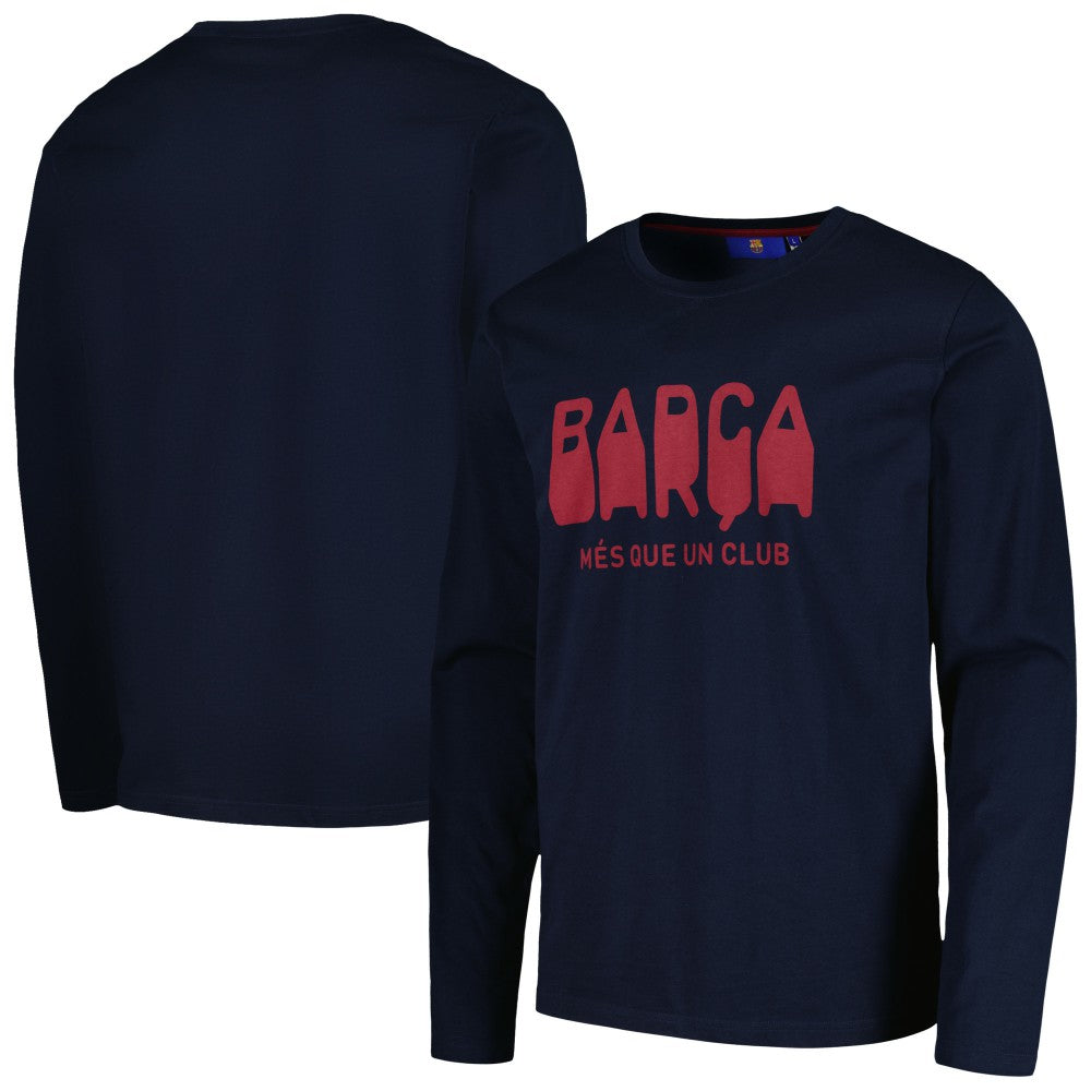 Barcelona Heavy Long Sleeve T-Shirt Navy - FIFA World CUP