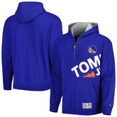 Golden State Warriors Tommy Jeans Bernard Half-Zip Hoodie Royal - NBA