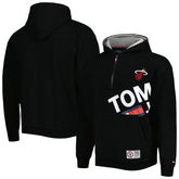 Miami Heat Tommy Jeans Bernard Half-Zip Hoodie Black - NBA
