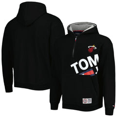 Miami Heat Tommy Jeans Bernard Half-Zip Hoodie Black - NBA