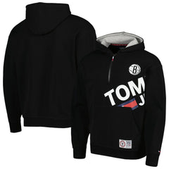 Brooklyn Nets Tommy Jeans Bernard Half-Zip Hoodie Black - NBA