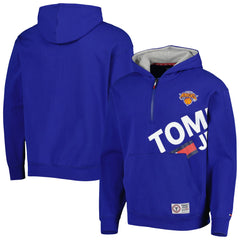 New York Knicks Tommy Jeans Bernard Half-Zip Hoodie Blue - NBA