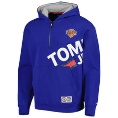 New York Knicks Tommy Jeans Bernard Half-Zip Hoodie Blue - NBA