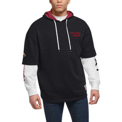 Miami Heat Tommy Jeans Matthew 2-In-1 T-Shirt & Hoodie Combo Set Black/White - NBA