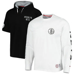 Brooklyn Nets Tommy Jeans Matthew 2-In-1 T-Shirt & Hoodie Combo Set Black/White - NBA