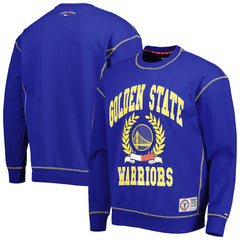Golden State Warriors Tommy Jeans Peter French Terry Pullover Crew Sweatshirt Royal - NBA