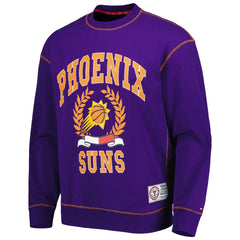 Phoenix Suns Tommy Jeans Peter French Terry Pullover Crew Sweatshirt Purple - NBA