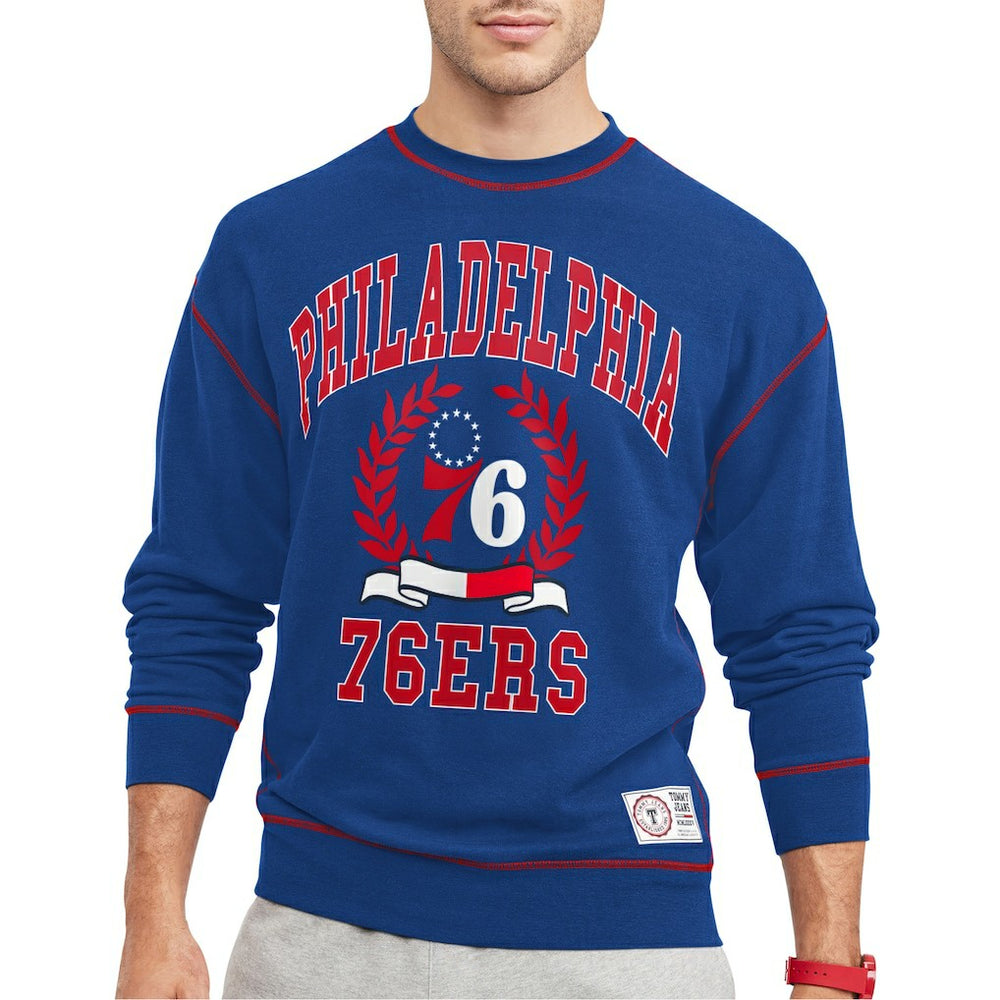 Philadelphia 76ers Tommy Jeans Peter French Terry Pullover Sweatshirt Royal - NBA