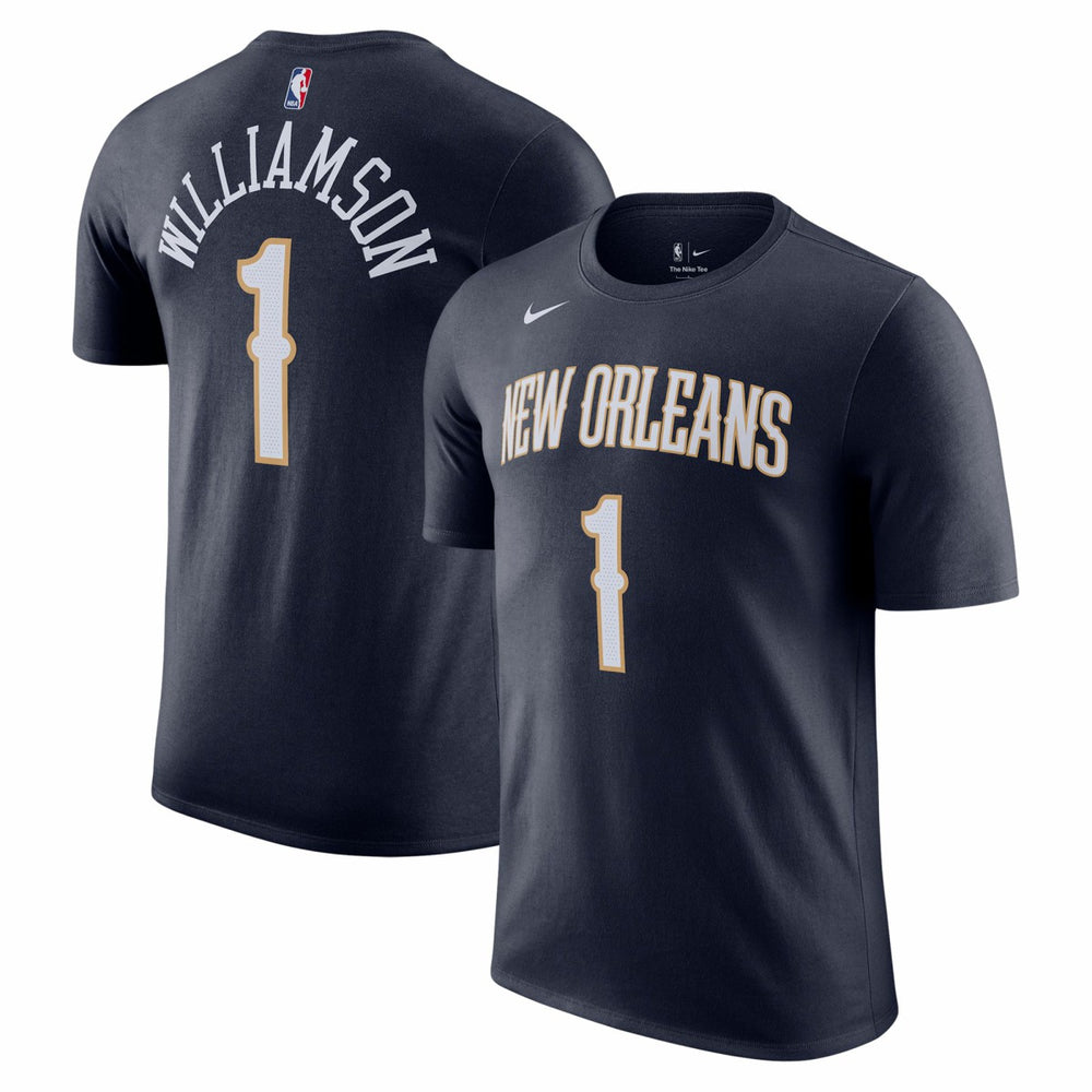 Zion Williamson New Orleans Pelicans Icon 2022/23 Name & Number T-Shirt Navy - NBA