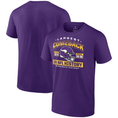 Minnesota Vikings Largest Comeback T-Shirt Purple | NFL
