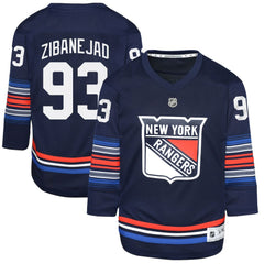 Mika Zibanejad New York Rangers Youth Alternate Replica Player Jersey - Navy - NHL