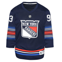 Mika Zibanejad New York Rangers Youth Alternate Replica Player Jersey - Navy - NHL