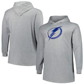 Tampa Bay Lightning Big & Tall Pullover Hoodie - Heather Gray - NHL