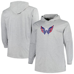 Washington Capitals Big & Tall Pullover Hoodie - Heather Gray - NHL