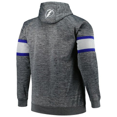 Tampa Bay Lightning Big & Tall Stripe Pullover Hoodie - Heather Charcoal - NHL