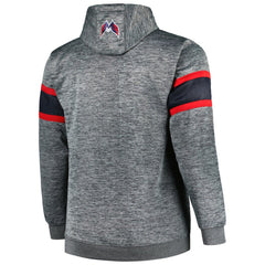 Washington Capitals Big & Tall Stripe Pullover Hoodie - Heather Charcoal - NHL
