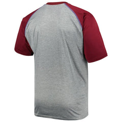 Colorado Avalanche Big & Tall Logo Raglan T-Shirt - Heather Gray - NHL