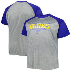 St. Louis Blues Big & Tall Logo Raglan T-Shirt - Heather Gray - NHL