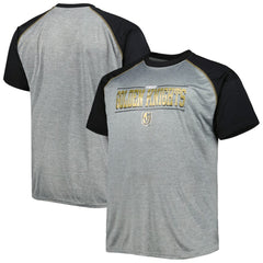 Vegas Golden Knights Big & Tall Logo Raglan T-Shirt - Heather Gray - NHL