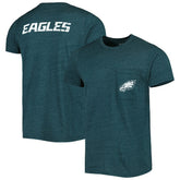 Philadelphia Eagles Majestic Threads Tri-Blend Pocket T-Shirt Midnight Green | NFL