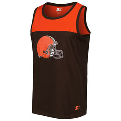 Cleveland Browns Starter Logo Touchdown Fashion Tank Top Brown/Orange | NFL