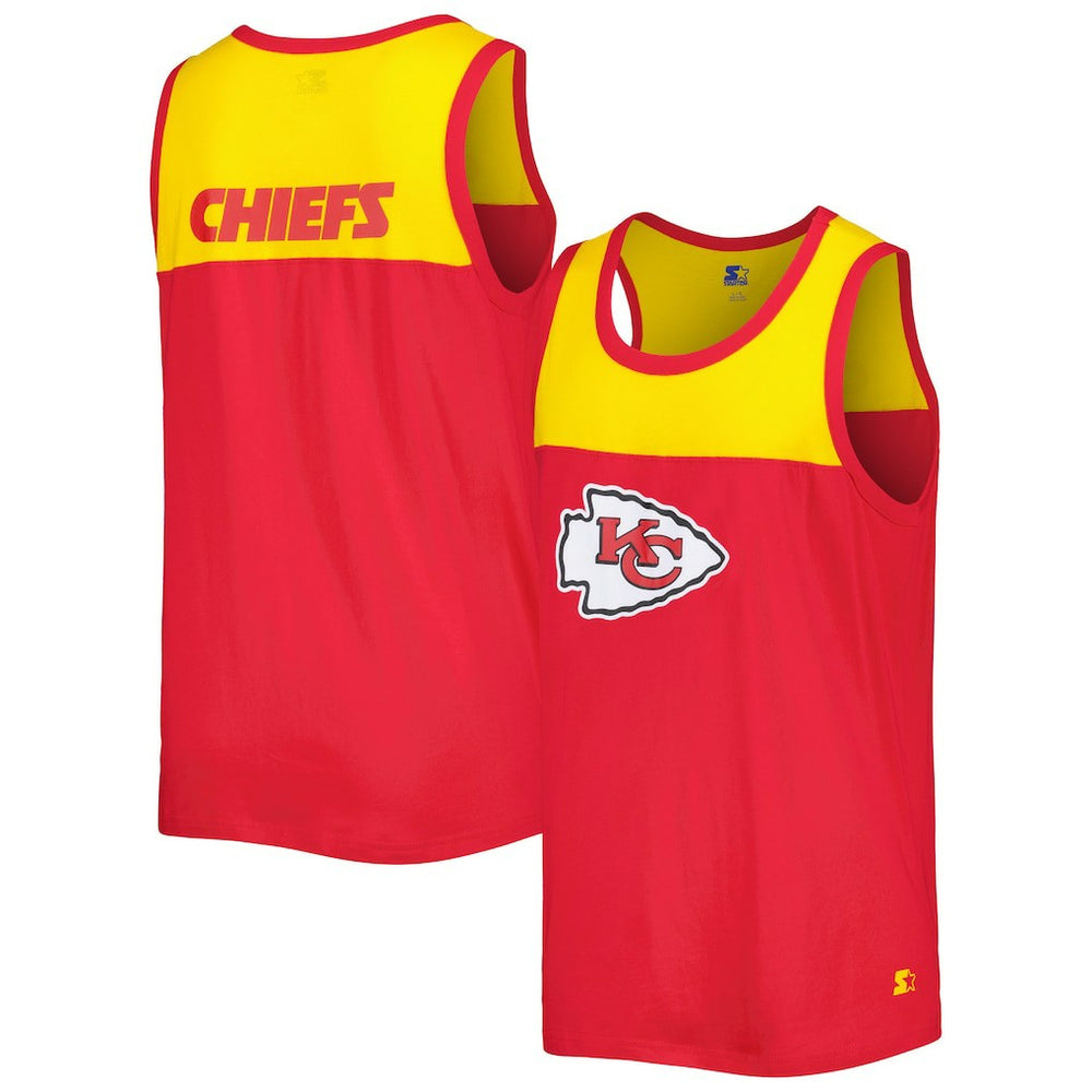 Kansas City Chiefs Starter Logo Touchdown Fashion Tank Top Red/Gold | NFL