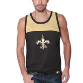 New Orleans Saints Starter Logo Touchdown Fashion Tank Top Black/Gold | NFL