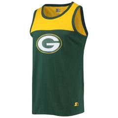 Green Bay Packers Starter Logo Touchdown Fashion Tank Top Green/Gold | NFL
