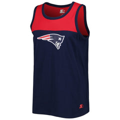 New England Patriots Starter Logo Touchdown Fashion Tank Top Navy/Red | NFL