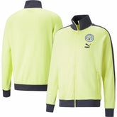 Manchester City ftblHeritage T7 Raglan Full-Zip Track Jacket Yellow | Puma