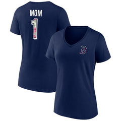 Boston Red Sox Women's Team Logo Mother's Day V-Neck T-Shirt - MLB