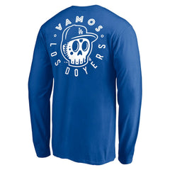 Los Angeles Dodgers Team Hometown Collection Sugar Skull Long Sleeve T-Shirt - MLB