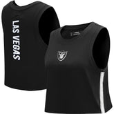 Las Vegas Raiders Pro Standard Women's Ombre Wordmark Classic Cropped Tank Top Black | NFL