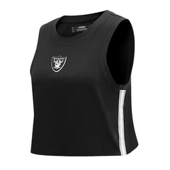 Las Vegas Raiders Pro Standard Women's Ombre Wordmark Classic Cropped Tank Top Black | NFL