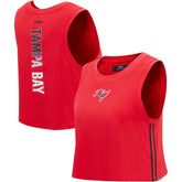 Tampa Bay Buccaneers Pro Standard Women's Ombre Wordmark Classic Cropped Tank Top Red | NFL