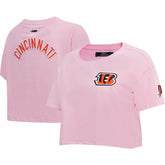 Cincinnati Bengals Pro Standard Women's Cropped Boxy T-Shirt Pink | NFL