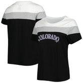 Colorado Rockies Women's Plus Size Colorblock T-Shirt - MLB