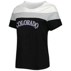 Colorado Rockies Women's Plus Size Colorblock T-Shirt - MLB