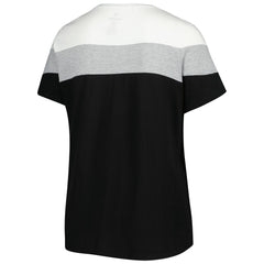 Miami Marlins Women's Plus Size Colorblock T-Shirt - MLB