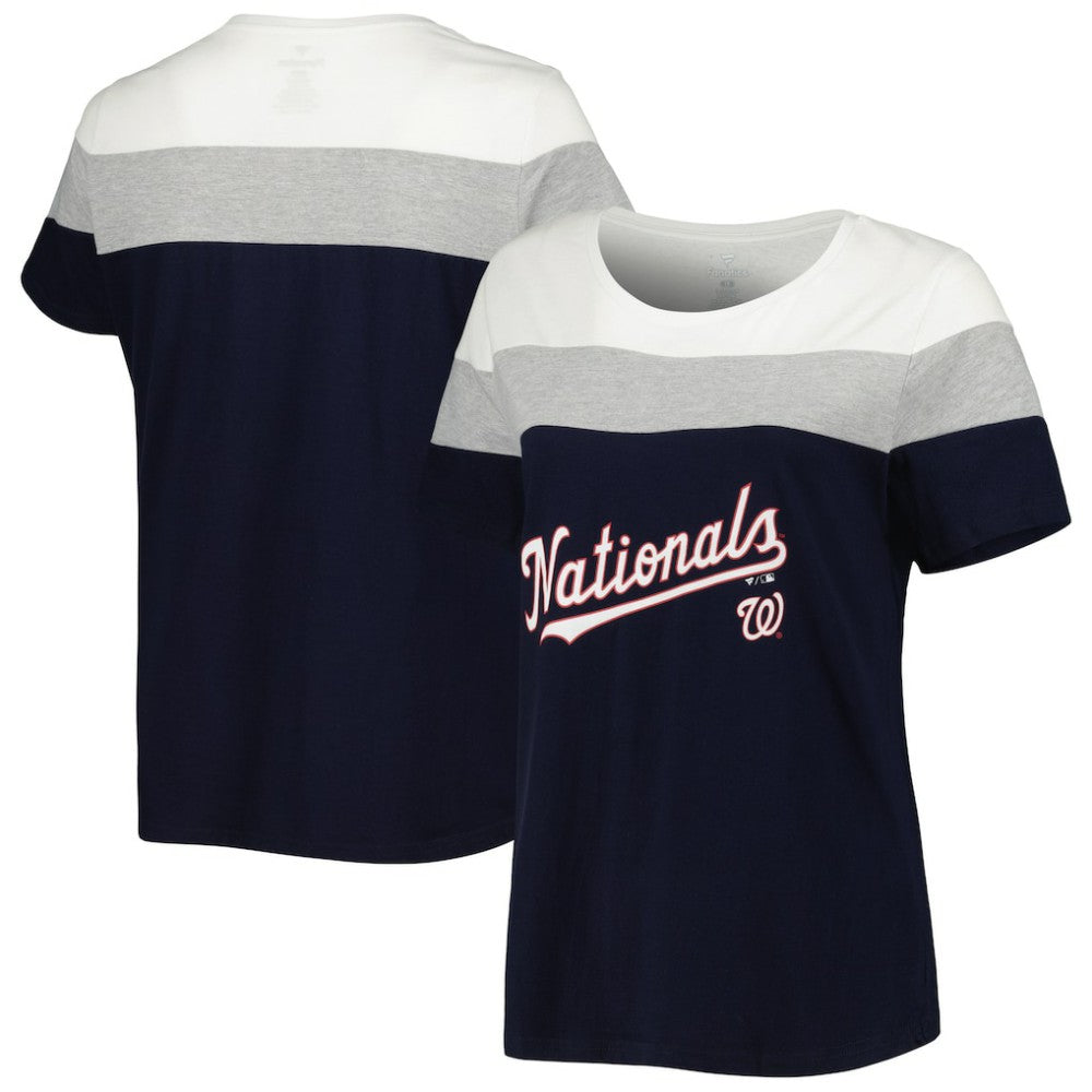 Washington Nationals Women's Plus Size Colorblock T-Shirt - MLB