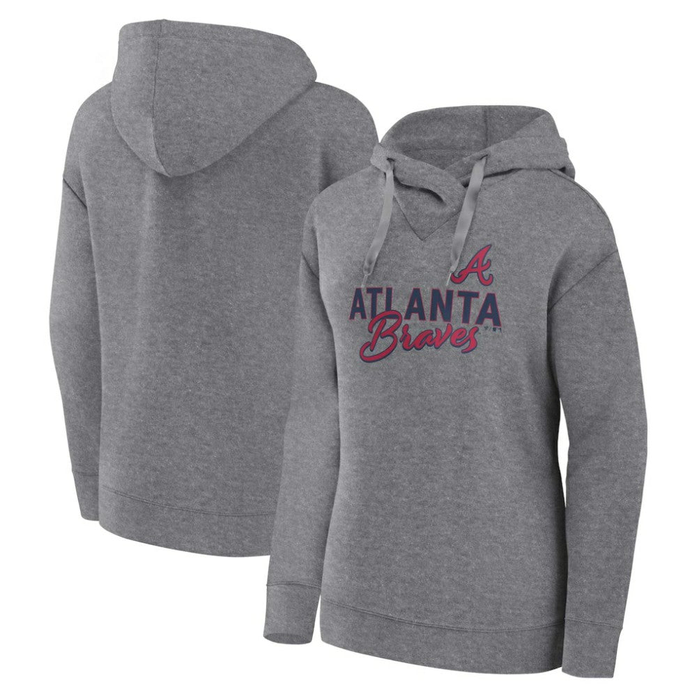 Profile Atlanta Braves Women's Plus Size Pullover Hoodie - MLB