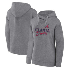 Profile Atlanta Braves Women's Plus Size Pullover Hoodie - MLB