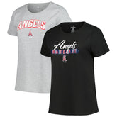 Los Angeles Angels Profile Women's Plus Size T-Shirt Combo Pack - MLB