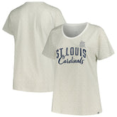 St. Louis Cardinals Profile Women's Plus Size Leopard T-Shirt - MLB