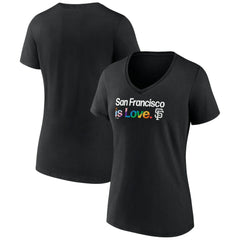 San Francisco Giants Profile Women's Plus Size Pride V-Neck T-Shirt - MLB