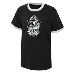 Brooklyn Nets Youth Hoop City Hometown Ringer T-Shirt Black - NBA