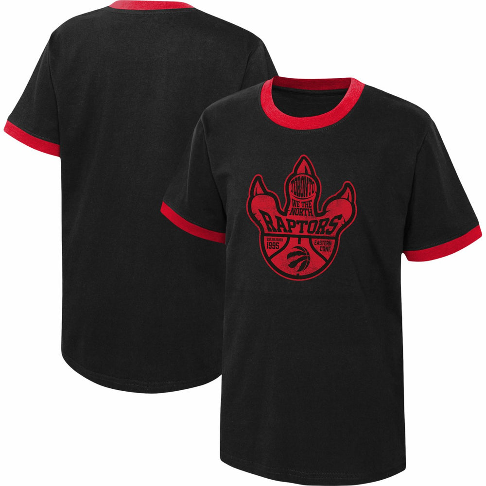 Toronto Raptors Youth Hoop City Hometown Ringer T-Shirt Black - NBA